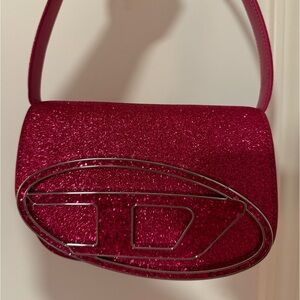 Diesel pink glitter 1DR bag with authenticity card Brand new